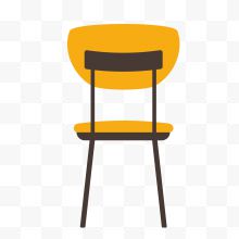 一把黄黑色放置的椅子