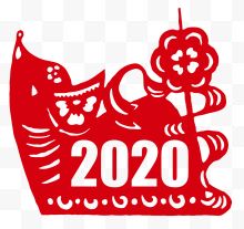 2020鼠年剪纸