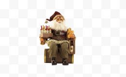 圣诞节老人喝啤酒