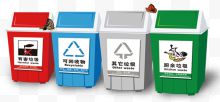 卡通垃圾分类环保回收箱...