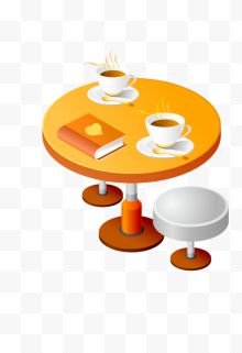 橙色桌子