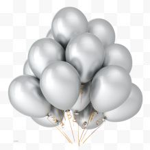 银色节日气球