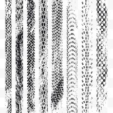 车轮印车胎印车胎纹污迹...