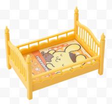 卡通黄色婴儿床