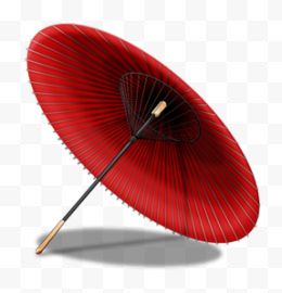 一把红色纸油伞