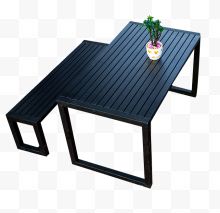 铁艺塑木室外桌椅