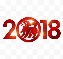 红色2018 狗年图