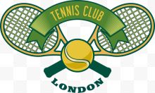 矢量图网球俱乐部标志