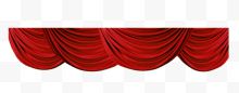 红色半圆形舞台装饰布帘帘头