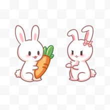 抱着胡萝卜的兔子