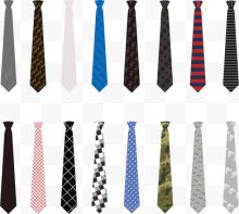 各式各样的彩色领带...