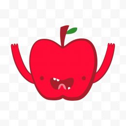 卡通水果装饰标签苹果
