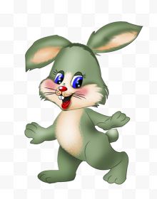 一只可爱绿色小兔子