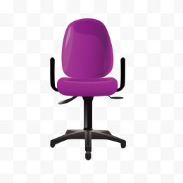 矢量紫色摇椅办公椅座椅