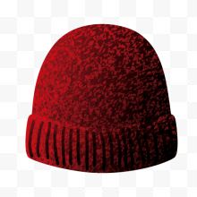 矢量红色毛线帽