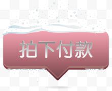 粉色冬季拍下付款促销标签