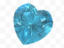 天蓝色心形钻石