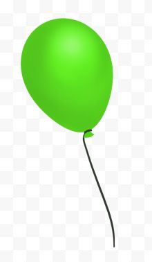 圆形绿色气球