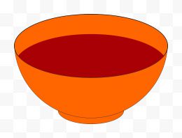一个橙色的碗
