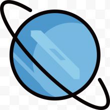 蓝色海王星设计图标