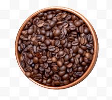 一碗褐色咖啡豆