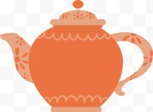 橙红色茶壶