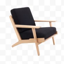 黑色的木质简单椅