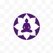 紫色佛教菩萨logo