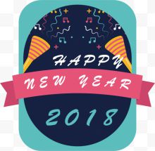 新年2018糖果色标签