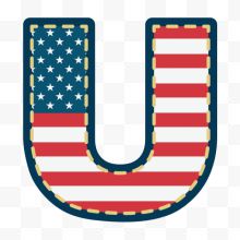 美国国旗装饰字母