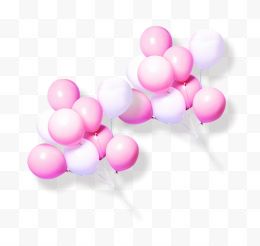 粉色节日气球装饰