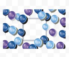 蓝紫色节日气球花纹
