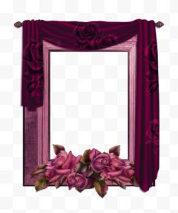 卡通紫色玫瑰花窗帘装饰窗...