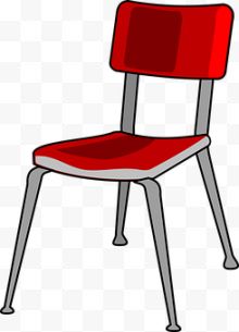 卡通红色椅子