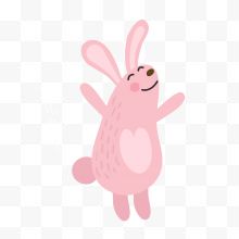 粉色可爱兔子矢量图