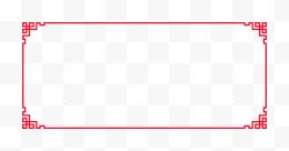 红色中国风边框