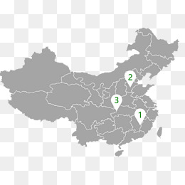 灰色中国地图