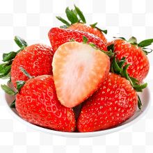 一盘红色草莓