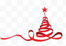 创意红丝带圣诞树