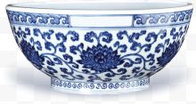 中国风青花瓷碗装饰图案