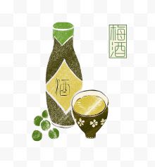 卡通梅子酒