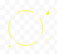 黄色圆形创意几何