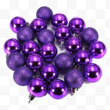 一堆紫色吊球