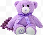 紫色毛绒玩具小熊