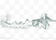 长城烽火台手绘
