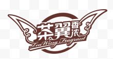 奶茶店茶翼香浓logo