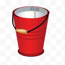 红色的水桶设计矢量图...