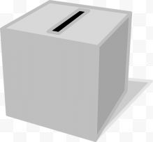 白色立方体投票箱