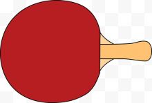 卡通红色乒乓球拍