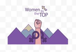 紫色女性女权主义海报...